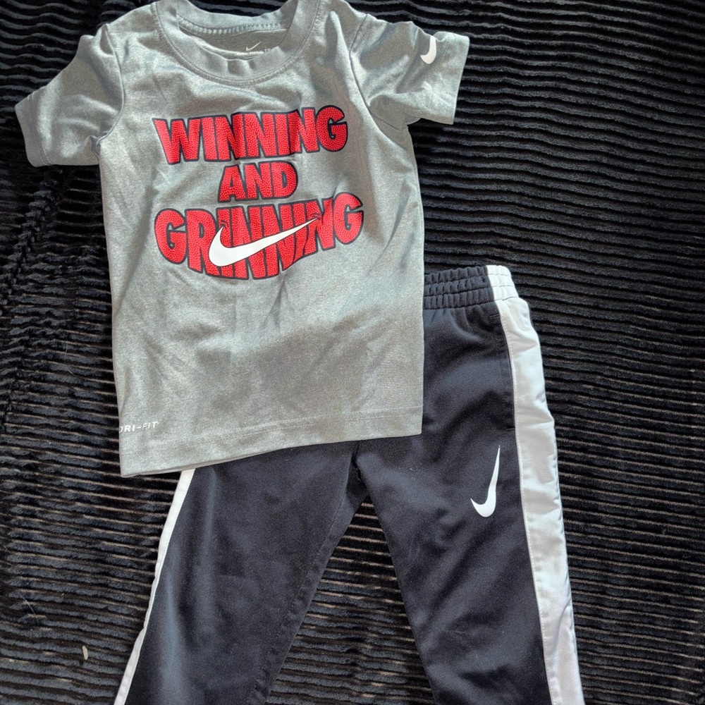 Nike Kids Black and White Joggers